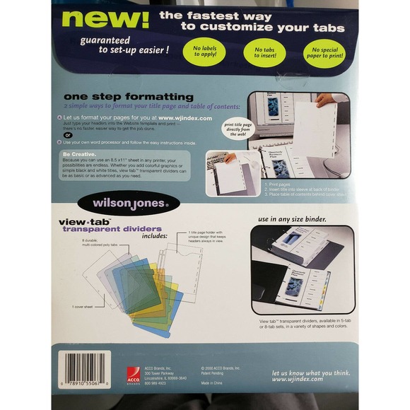 Wilson Jones View-tab Transparent Dividers - - Picture 3 of 4